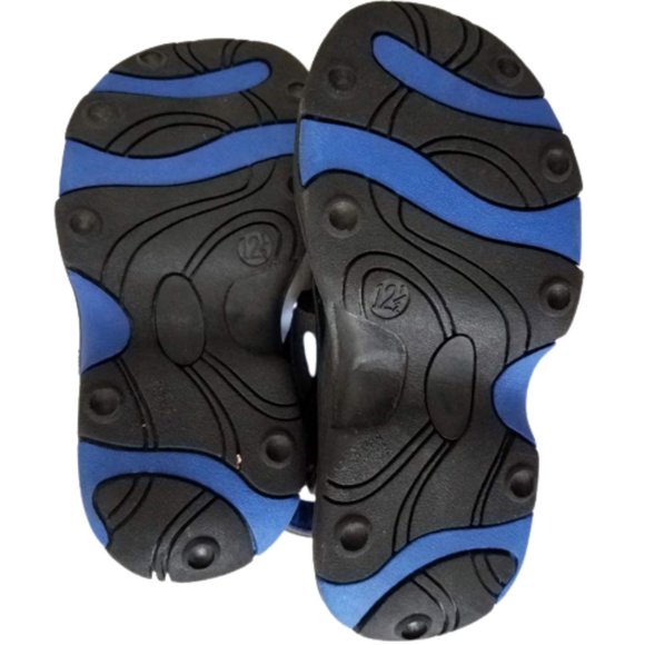 TECH DECK Black & Blue Breaker Velcro Sandals Boy's 12 1/2 - Picture 3 of 8